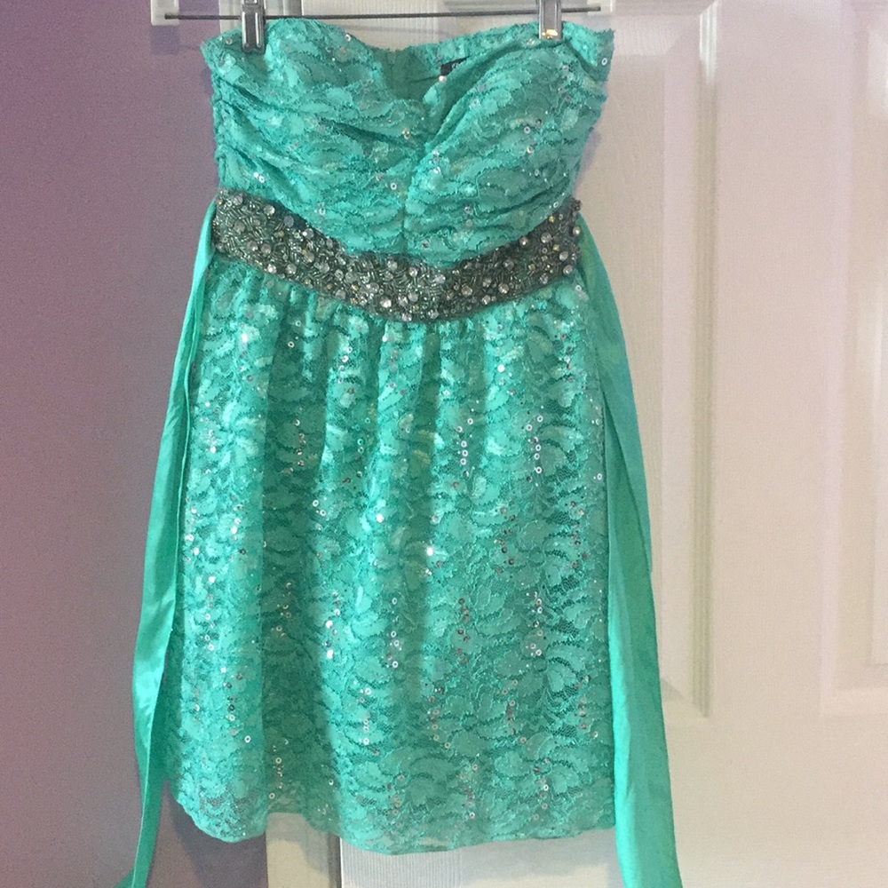 Turquoise homecoming dress